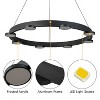 C Cattleya 8-Light Modern Black Aluminum Dimmable LED Pendant Light Chandelier with Acrylic Shade - 3 of 4