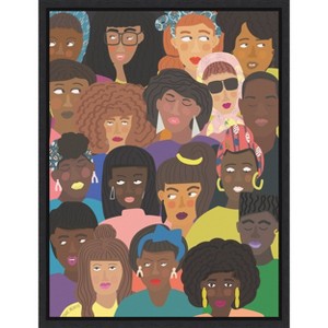 Amanti Art Black People United by Queenbe Monyei Canvas Wall Art Print Framed 18 x 24-in. - 1 of 4