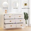 Changing Table Dresser with 6 Drawers, Removable Top & Power Outlets, Baby Nursery Dresser with Soft Changing Pad - 3 of 4