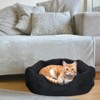 PureWags Small Dog Bed, Round Cat Bed Washable for Indoor Cats, Non-Slip Base and Removable Cushion, Pet Bed for Puppy and Kitten - 3 of 4