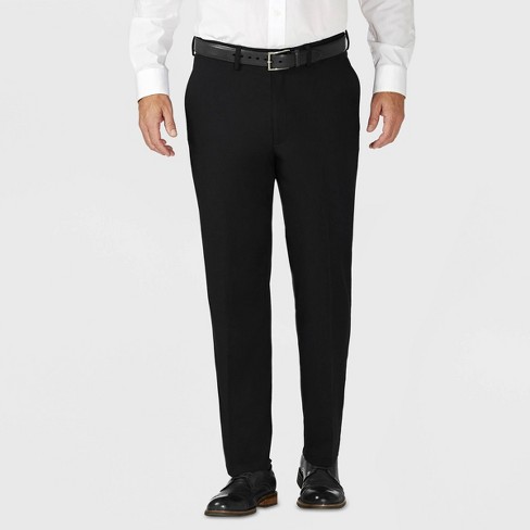 Haggar H26 Men's Tailored Fit Premium Stretch Suit Pants - Black 32x30