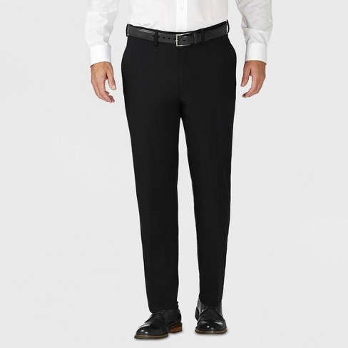 Haggar H26 Men's Tailored Fit Premium Stretch Suit Pants - Black 30x30