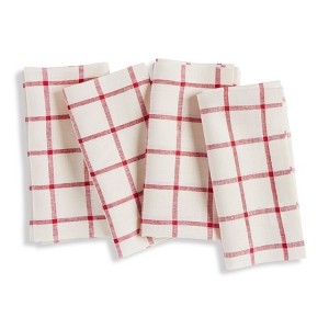 Solino Home Linen Dinner Napkins | Windowpane - 1 of 4