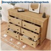 Nasitip 6 Fluted Drawer Dresser, 47" W Chest of Drawers with Fluted Design, Wooden Dresser Organizer for Bedroom Living Room Nursery - 2 of 4