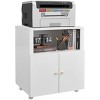 GlasFlength File Cabinets Printer Stand File Cabinet Rolling Cabinet Mobile File Cabinet Open Storage for Home Office, White, 23.62"*19.68"*28.93" - 2 of 4