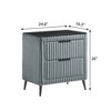 Gulches Mavela 2 Drawer Nightstand Wide Wale Corduroy Upholstery, Dovetail Drawers, Metal Legs, Part of Mavela Collection - 2 of 4