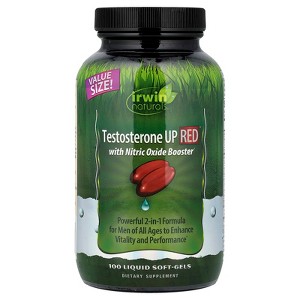 Irwin Naturals Testosterone UP Red® with Nitric Oxide Booster, 100 Liquid Soft-Gels - 1 of 4