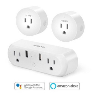 XODO PK4 Wi-Fi Smart Plug Outlet,USB Connectors, Alexa and Google Home Assistant - 1 of 2