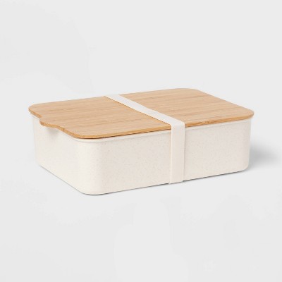 Bento Box with Bamboo Lid White - Threshold™