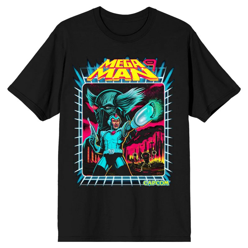 Mega Man movie Poster Men's Black T-shirt, 1 of 2