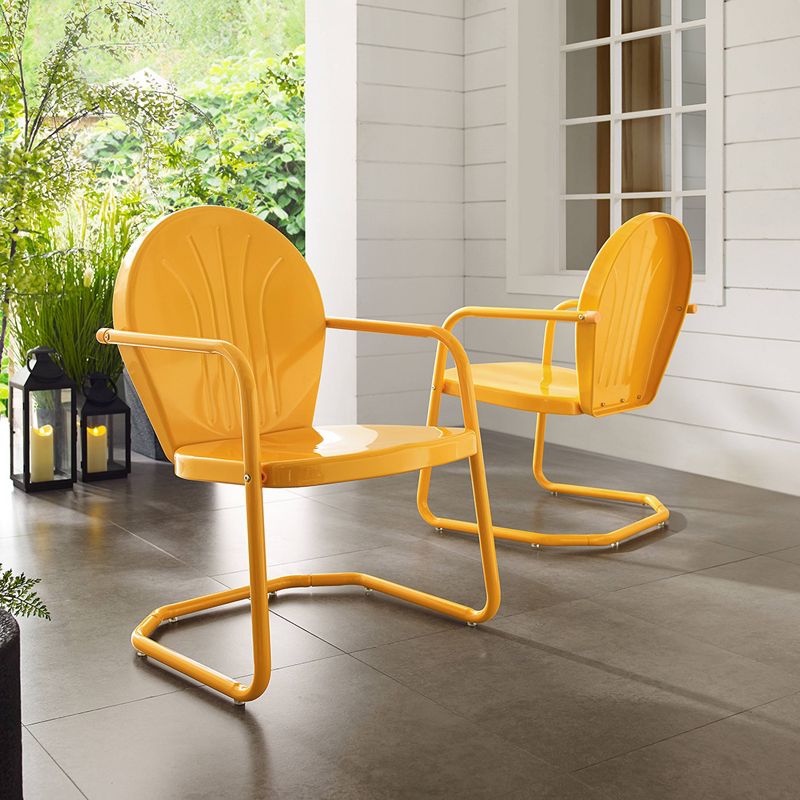 Griffith Metal Chair Tangerine - Crosley, 4 of 19