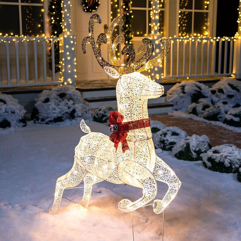 Joiedomi 5ft Jumping Reindeer Buck Yard Light Christmas Decoration Deer Yard Lights Decor  for Yard Garden Lawn, 2 of 7