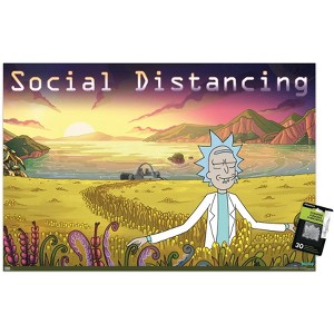 Trends International Rick And Morty - Social Distancing Unframed Wall Poster Prints - 1 of 4