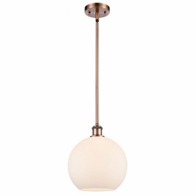 Athens - 1 Light Stem Hung Mini Pendant In Industrial Style-13 Inches Tall and 10 Inches Wide