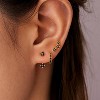 Small Sterling Silver Huggie Hoop Earrings Set for Women, 14K Gold Plated Hoops Stacks for Multiple Piercings - 2 of 4