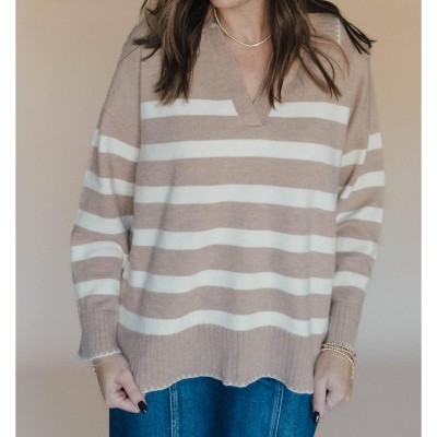 Women's Save Your Tears Striped Sweater - entro