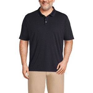 Lands' End Men's Short Sleeve Solid Active Polo Shirt - 1 of 4