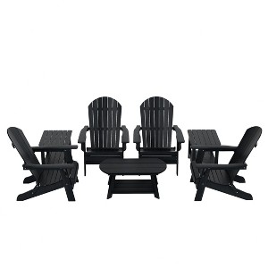 WestinTrends 7-Piece Outdoor Folding Adirondack Chair Conversation Set - 1 of 3