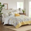Okak All Size 5-Piece Full-print Floral Striped Bed Comforter Set with Decorative Pillows,Comfortable Lightweight Quilt Bedding Sets,Machine Washable - 2 of 4