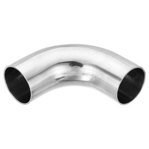 Unique Bargains 304 Stainless Steel Exhaust Hose Pipe Fitting 90 Mandrel Bend Silver - 1 of 4