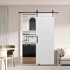 VEVOR Sliding Barn Door, 30 x 84 inch, High-Strength MDF Panel, Barn Door with Hardware Kit, Water-Proof PVC Surface, Easy to Install, H-Frame, White - 2 of 4