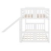 NicBex Twin over Twin Loft Bunk Bed, Modern Wooden Bed Frame with Full Length Guardrails and Ladder for Bedroom - 4 of 4