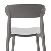 Flash Furniture Dover Set of 4 Indoor-Outdoor Stacking Patio Chairs with Curved Backrests, Commercial All-Weather Resin Chairs - 3 of 4
