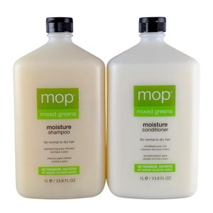 MOP Mixed Greens Moisture Shampoo - (33.8oz) & MOP Mixed Greens Moisture Conditioner - (33.8oz) DUO SET - Daily Dose of Hair Nutrition. - 1 of 4