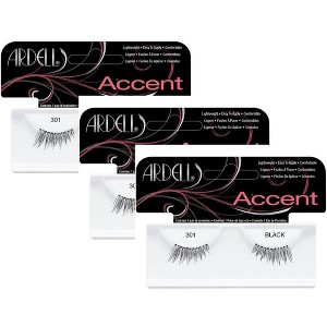 Ardell Professional Accent Lashes - 301 Black #61301- (Pack of 3) - 1 of 3