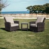 Courtyard Casual Cheshire 3 pc Swivel Chat Set Swivel Glider Does Not Recline  Includes:  One End Table and Two Swivel Gliders - 2 of 4