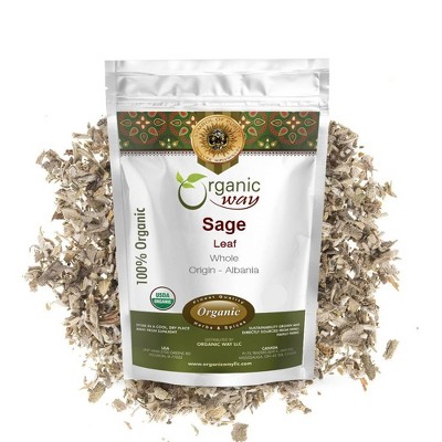 Organic Sage Leaf Whole 1 Lbs