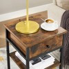 VASAGLE Tall Nightstand, Bedside Table with Drawer and Shelfs, End Table, Telephone Table - 4 of 4