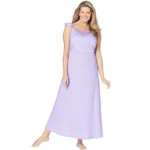 Dreams & Co. Plus Size Long Supportive Gown - 1 of 2