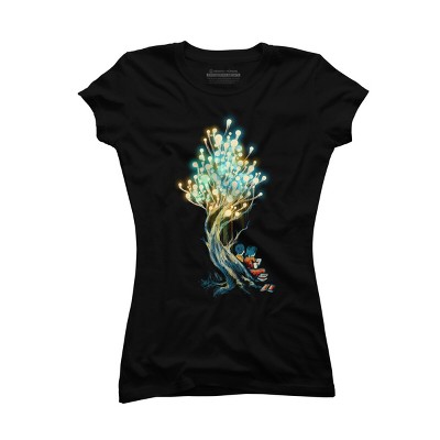 Junior's Design By Humans The knowledge tree By radiomode T-Shirt