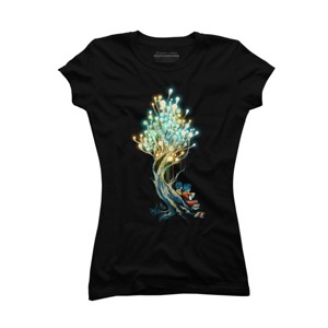 Junior's Design By Humans The knowledge tree By radiomode T-Shirt - 1 of 3