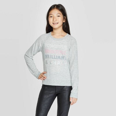 girls gray sweatshirt