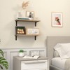 OUTSUPPLY Rustic Wood Shelves Set of 2, Farmhouse Style Floating Shelf for Wall D¨¦cor, Hanging Shelves for Room - 4 of 4