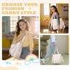 Girl's Backpack,handbag,cute teenage multi pocket backpack,suitable for elementary,elementary,and high school,Beige 3-piece set - 3 of 4