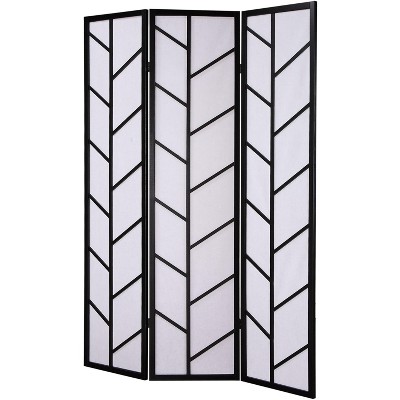 NicBex Room Divider Folding Privacy Screen with Geometric Lattice Design Partition for Home & Office