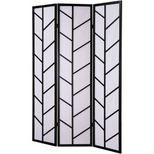 NicBex Room Divider Folding Privacy Screen with Geometric Lattice Design Partition for Home & Office - 1 of 4
