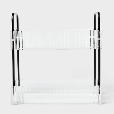 Clear Ribbed Acrylic Tiered Tray - Threshold™