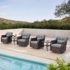 Buenhomino 6-Piece Outdoor Wicker Swivel Rocker Chair Set with 4 Chairs & 2 Tables, All-Weather PE Rattan Glider Chairs with Cushions for Patio - 2 of 4