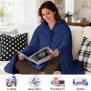 Catalonia Women Hooded Wearable Blanket Cape Cardigan Cloak Wrap Shawls Snuggy Fuzzy Fleece Cape with Hand Pockets, Woman Cozy Gift Plush Throw Wrap - 2 of 4