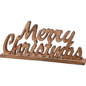 Primitives by Kathy Merry Christmas Decorative Wood Sitter - 1 of 4