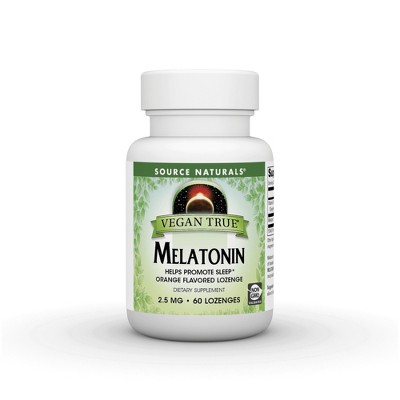 Vegan True Melatonin 2.5 mg Orange by Source Naturals, Inc.  -  60 Lozenge