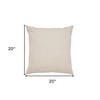 20" X 20" Green And White 100% Cotton Striped Zippered Pillow - 3 of 4