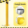 2/4/6-Pack Removable Steel Safety Bollards 24"x4", Yellow Powder-Coated Traffic & Parking Barrier Posts with Reflective Stripes - 3 of 4