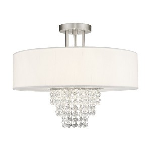 Livex Lighting Carlisle 4 - Light Semi-Flush Mount in  Brushed Nickel - 1 of 4