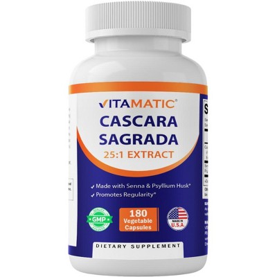 Cascara Sagrada - 180 Vegetable Capsules
