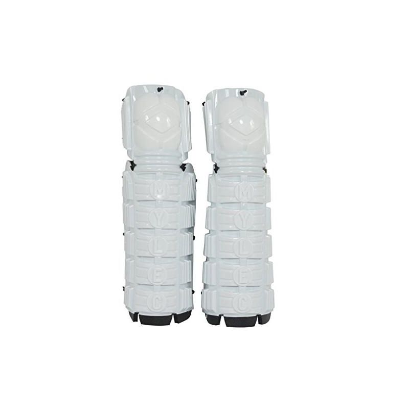 MyLec Street/DEK Shin Pad, Velcro Straps, Hard Front Shells with Breathable Material, 3/8" Foam Padding Shin Guards, 1 of 2